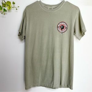 Comfort Colors Top of the Rock Ancient Ozarks tee, small, sage green